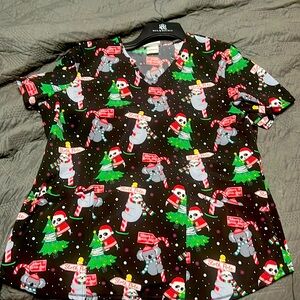Scrubstar Christmas scrub top